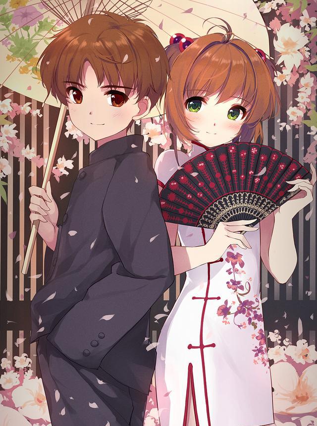 经典动漫《魔卡少女樱》唯美cp小樱小狼系列壁纸!前方高甜预警