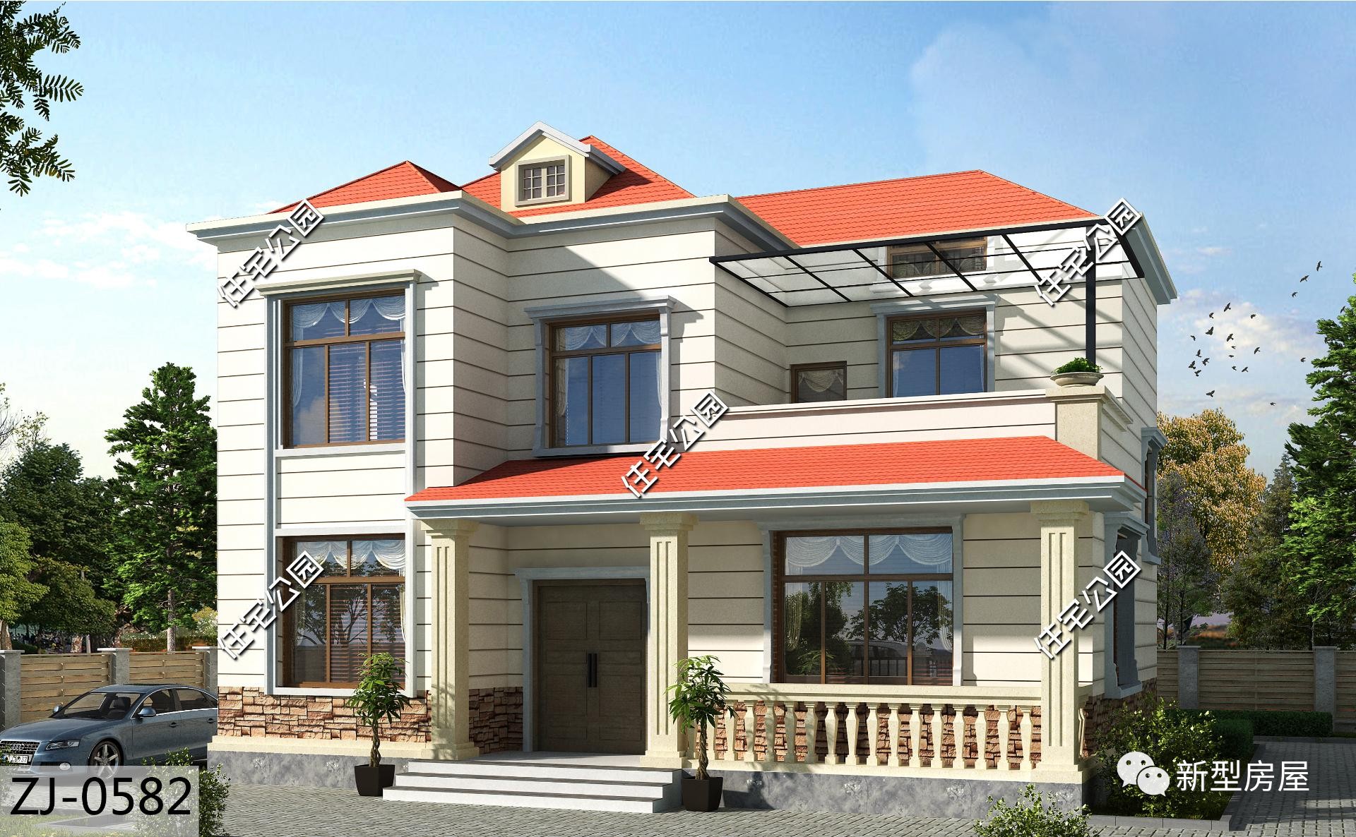 9x9米经典农村别墅,4套外观3套布局,18万建好12种组合你爱哪个