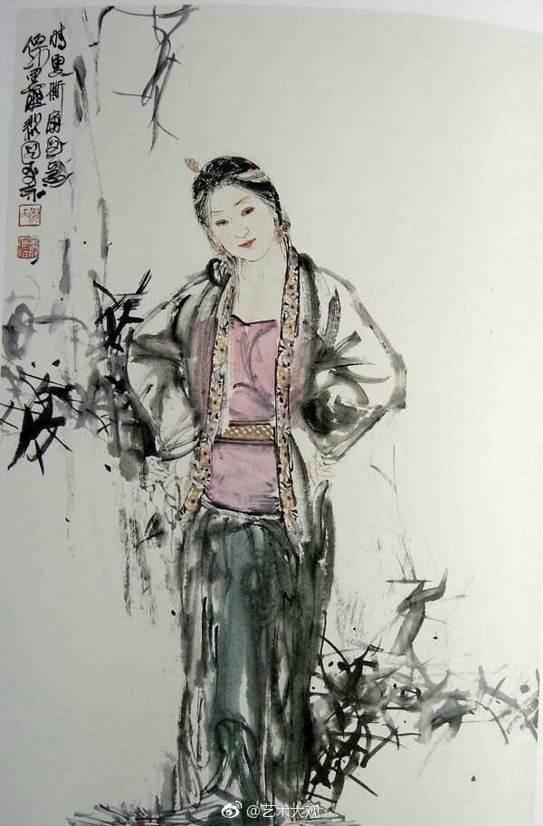 倪冰国画人物作品专辑——倪冰,1967年生于武汉