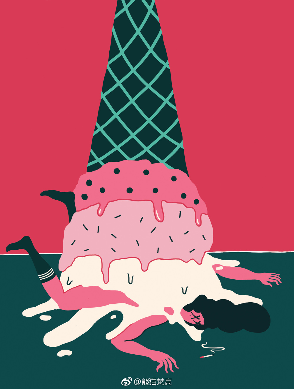 色彩鲜艳的色调大胆的造型波浪式线条和大量的强烈对比是西班牙