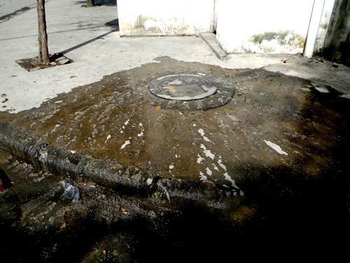 沈阳一楼道内粪水流了一个多月坑苦了附近的饭店