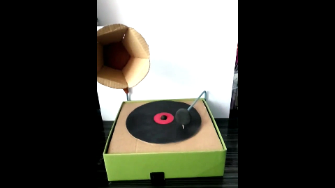 自制留声机,还真像那么回事儿!