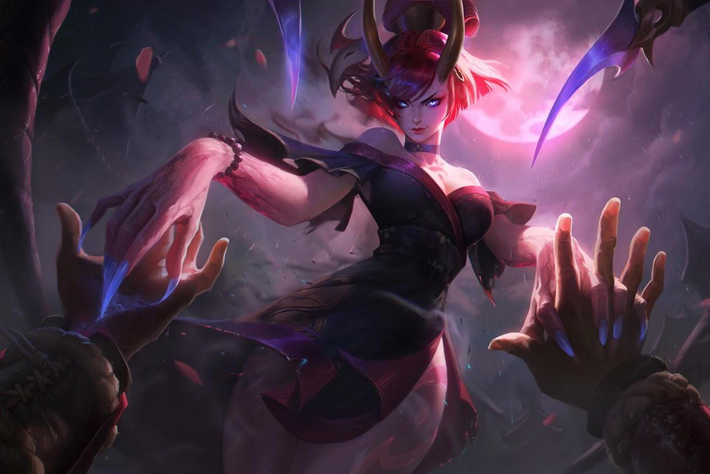 lol伊芙琳腥红之月皮肤原画提前发布,里面还隐藏了一个小彩蛋!