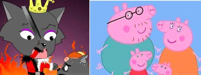 相比国内某些追打杀闹的动画片来说:小猪佩奇这部动画片不仅五官正