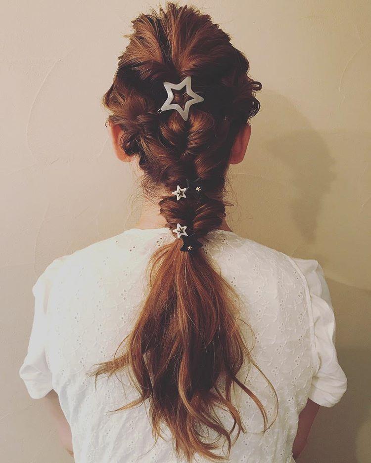 夏季中长发编发, 时尚编发,双拼低马尾,拍照的首选发型!