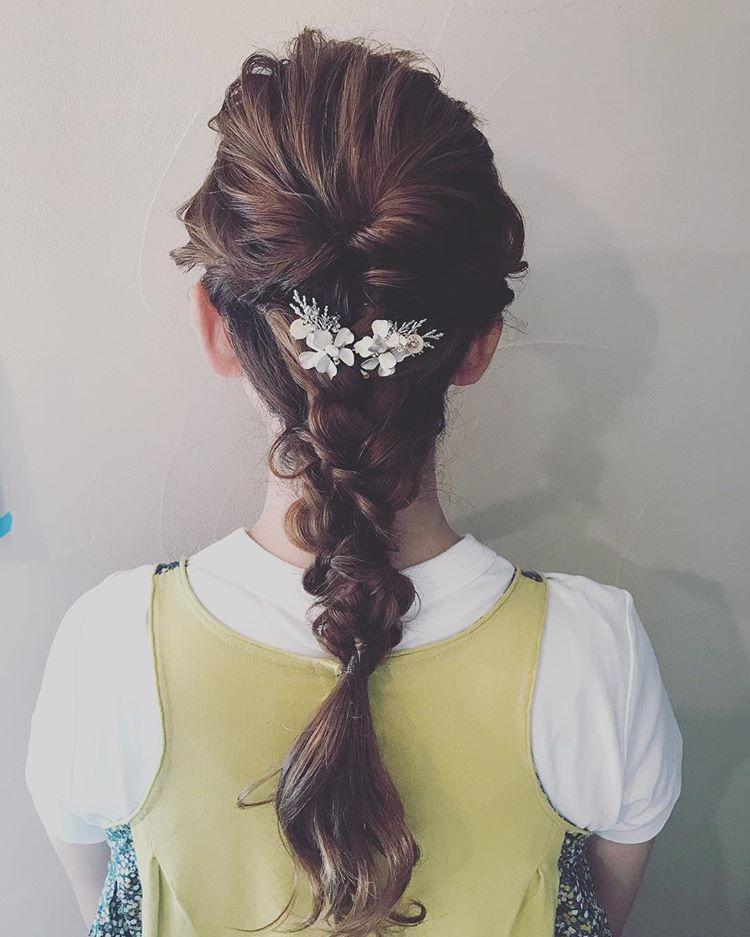 夏季中长发编发, 时尚编发,双拼低马尾,拍照的首选发型!