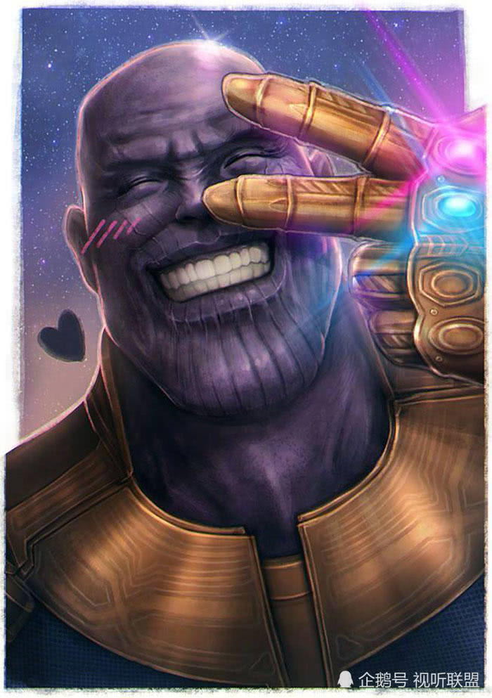 复仇者联盟,超级英雄们的卖萌剪刀手,原来灭霸笑起来如此可爱!