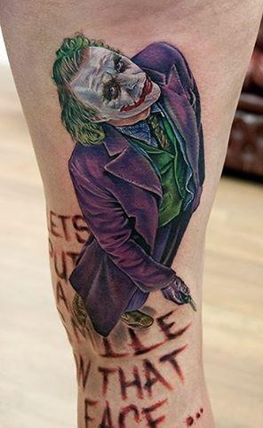 独一无二的小丑希斯莱杰tattoo