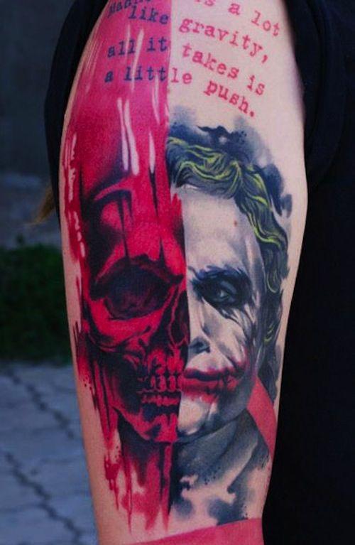 独一无二的小丑希斯莱杰tattoo