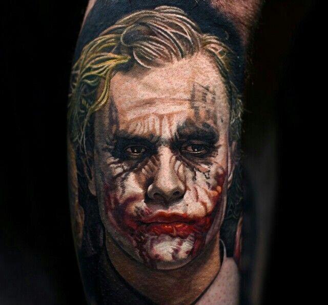 独一无二的小丑希斯莱杰tattoo