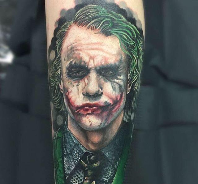 独一无二的小丑希斯莱杰tattoo