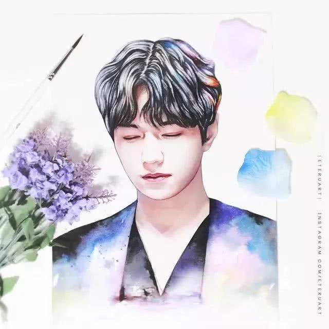 帅炸天的水彩偶像来袭,就缺这么个帅气逼人的男盆友