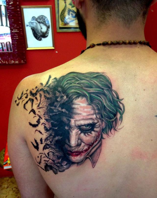 独一无二的小丑希斯莱杰tattoo