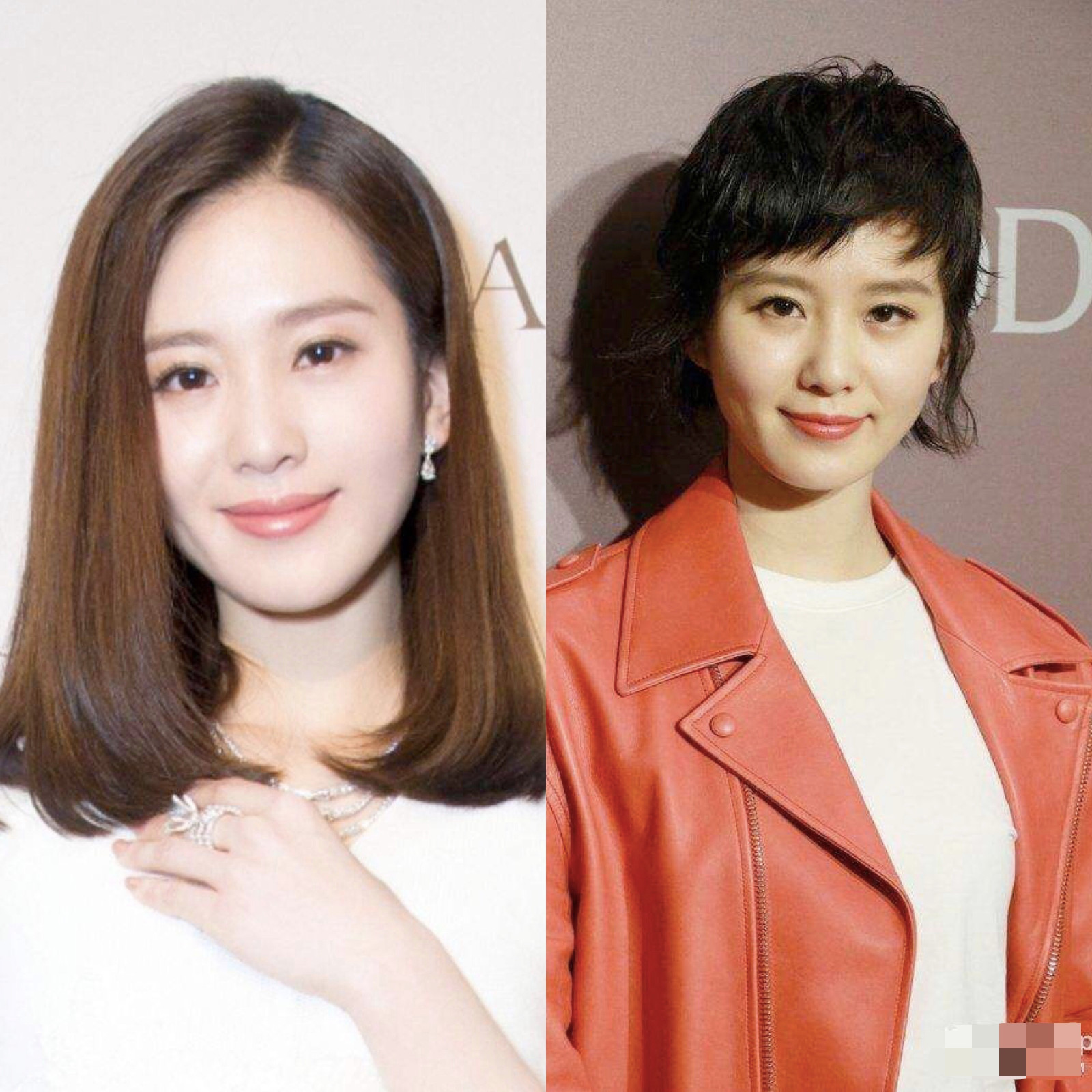 女明星长短发造型大对比,杨颖假小子,范冰冰还是如此霸气!