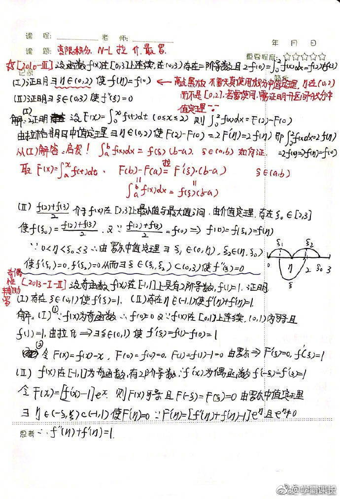 燃烧我的数学题,考研数学学霸手写笔记,你找到和学霸的差距了吗