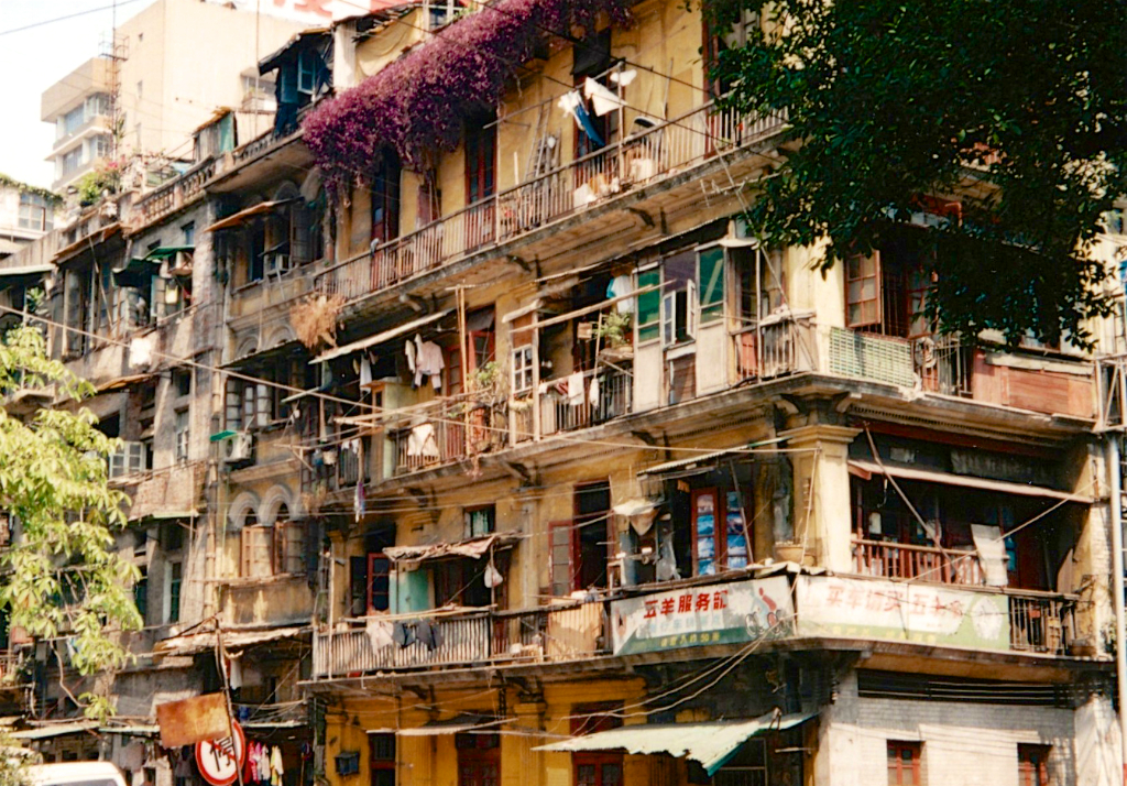 广东广州1994年,沙面岛欧洲风格建筑群