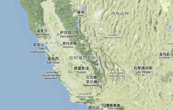 在相距不到140公里的地方,坐落着海拔4418米的惠特尼山和低于海拔86米