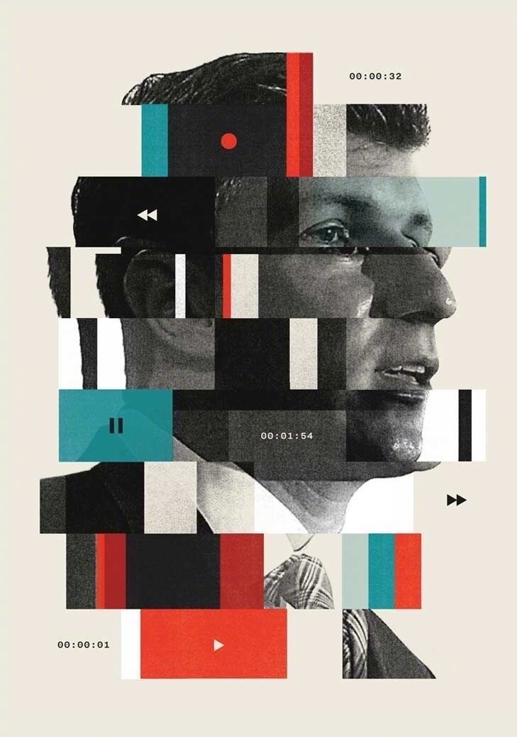 打破重组创意解构设计海报