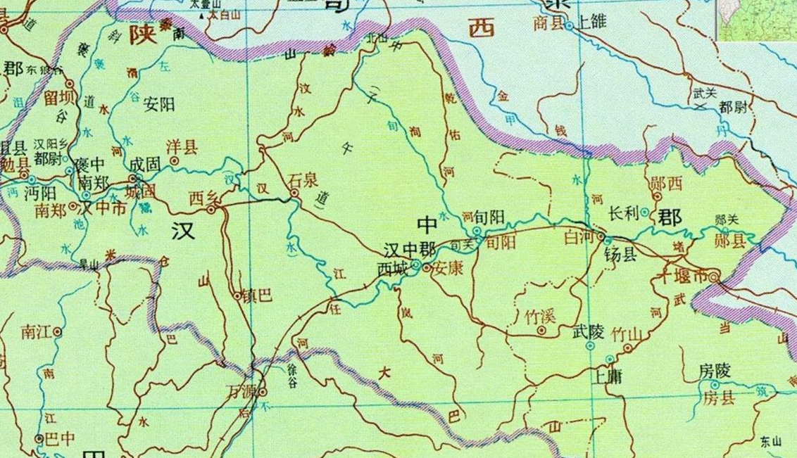 汉中张鲁地图图片