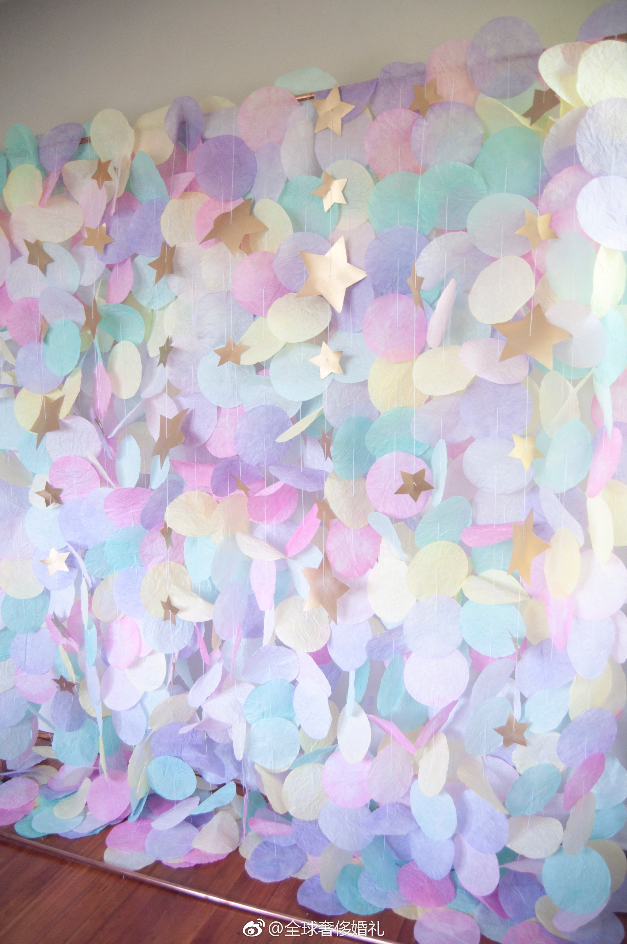 纸艺背景墙,好美的颜色