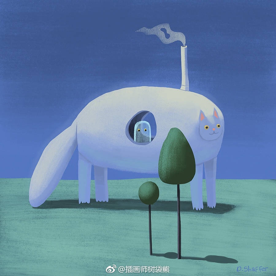 美国插画师 daniel shaffer 小可爱的幻想世界插画设计作品