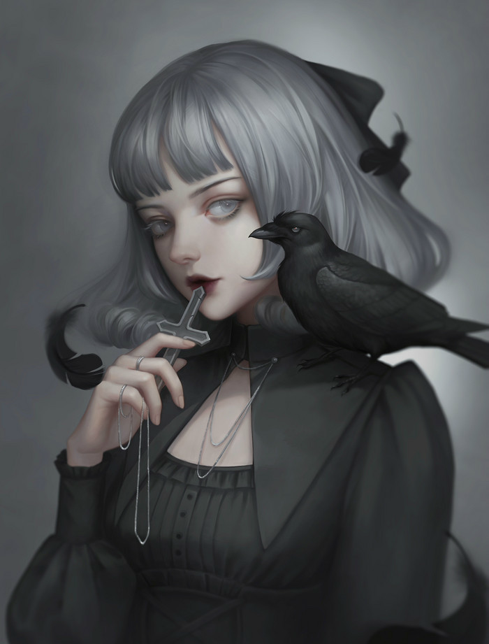 动漫二次元暗黑系美少女壁纸,你就是独一无二的黑暗之光|黑暗之光|二