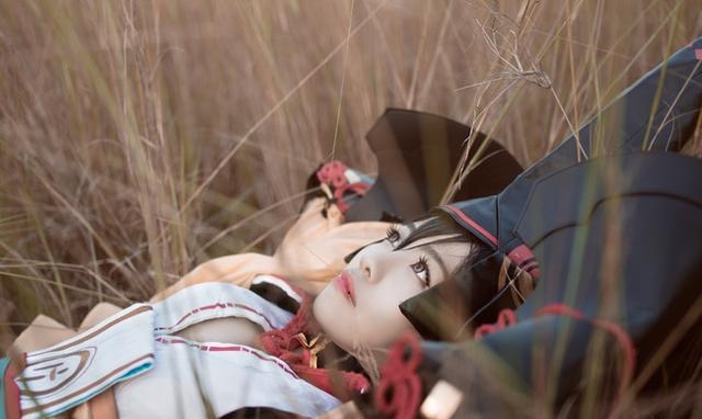 神采焕发的阴阳师妖刀姬cos,俊秀帅气却又带着一抹柔美