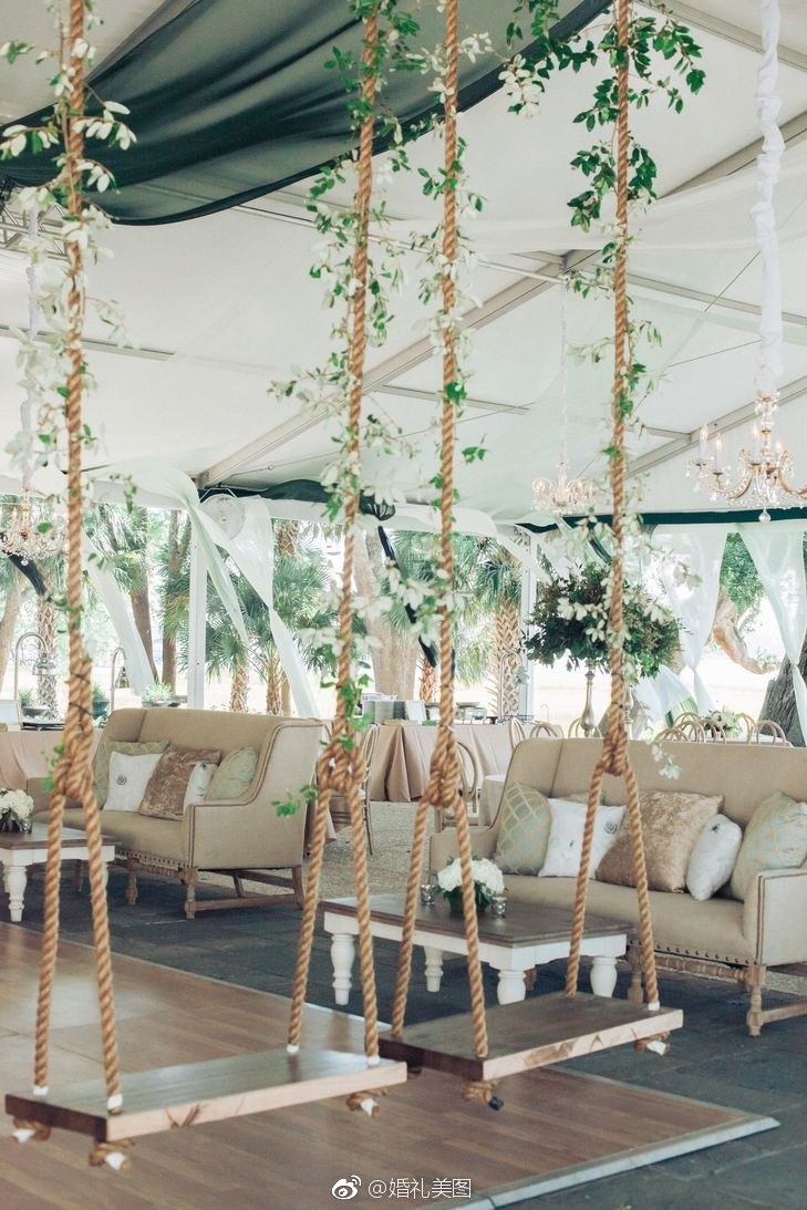 要不要在你的婚礼上来一个浪漫的秋千?