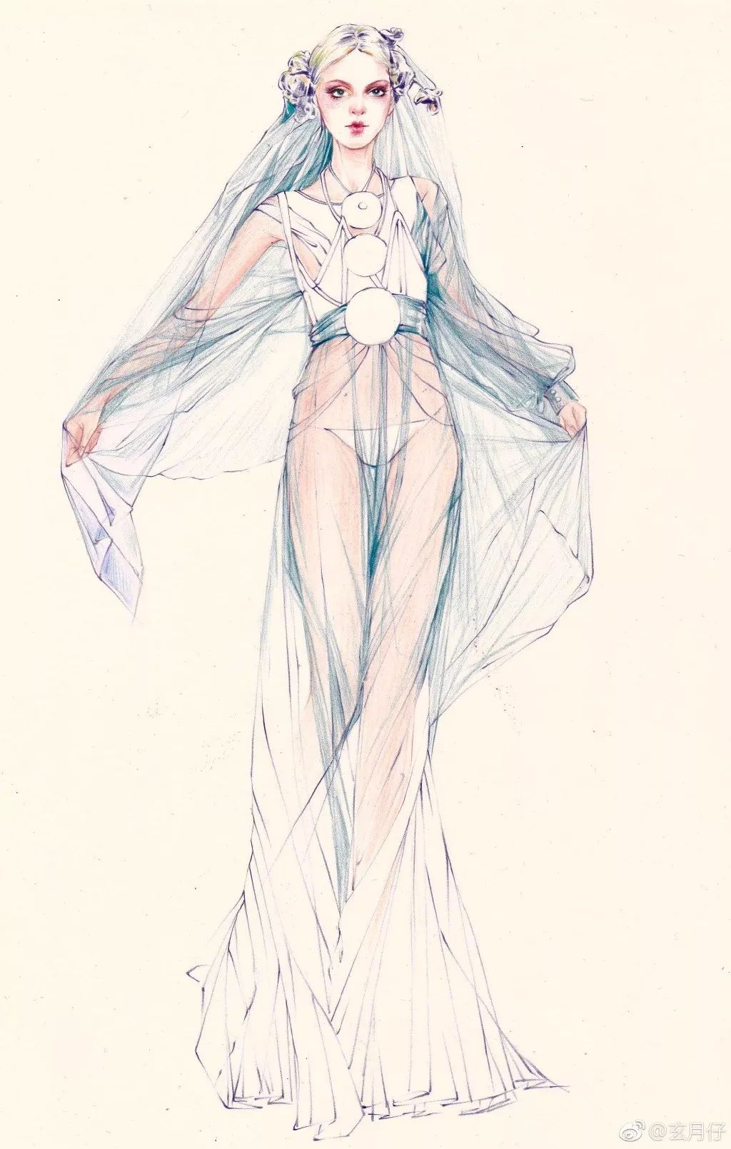 彩铅教程教你画一位异国风情的美女子