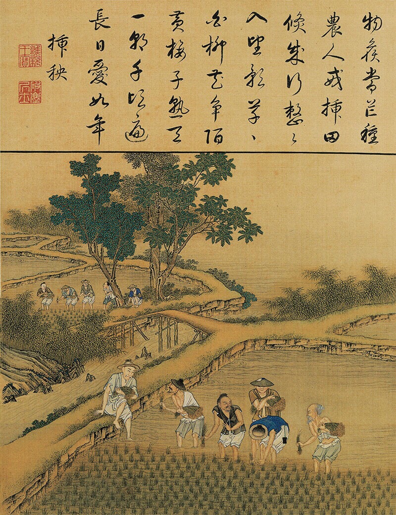 国宝《雍正耕织图册》欣赏|雍正耕织图册|美伦|图册_新浪新闻