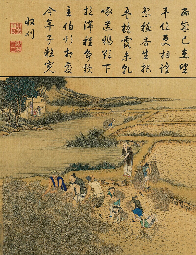 天子三推,皇后亲蚕,男耕女织,这是中国古代很美丽的小农经济图景.