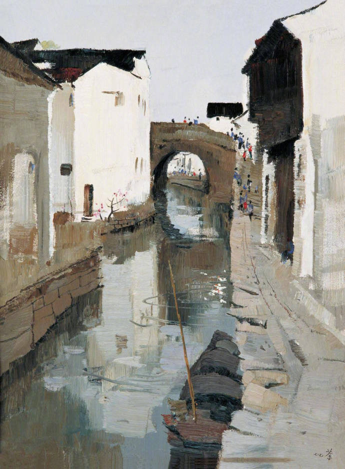 吴冠中油画江南