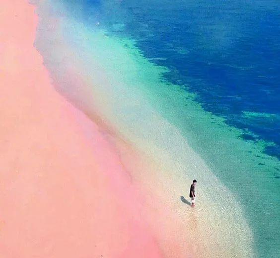 炸裂的少女心这些粉色沙滩承包了我的情人节