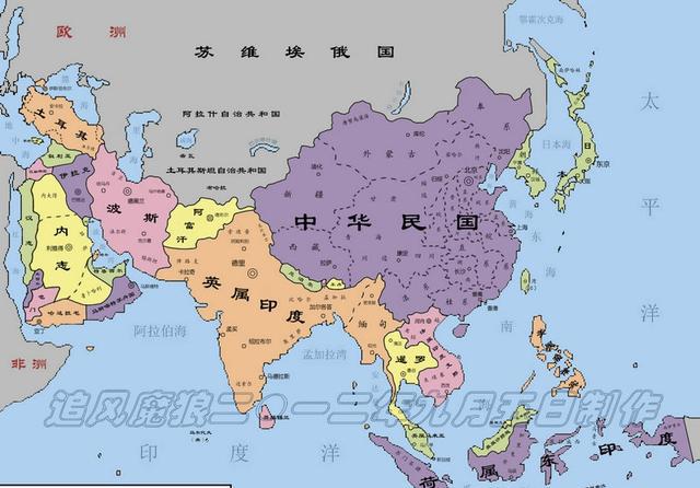 西方胜东方明朝民国时期中国欧洲对比全图