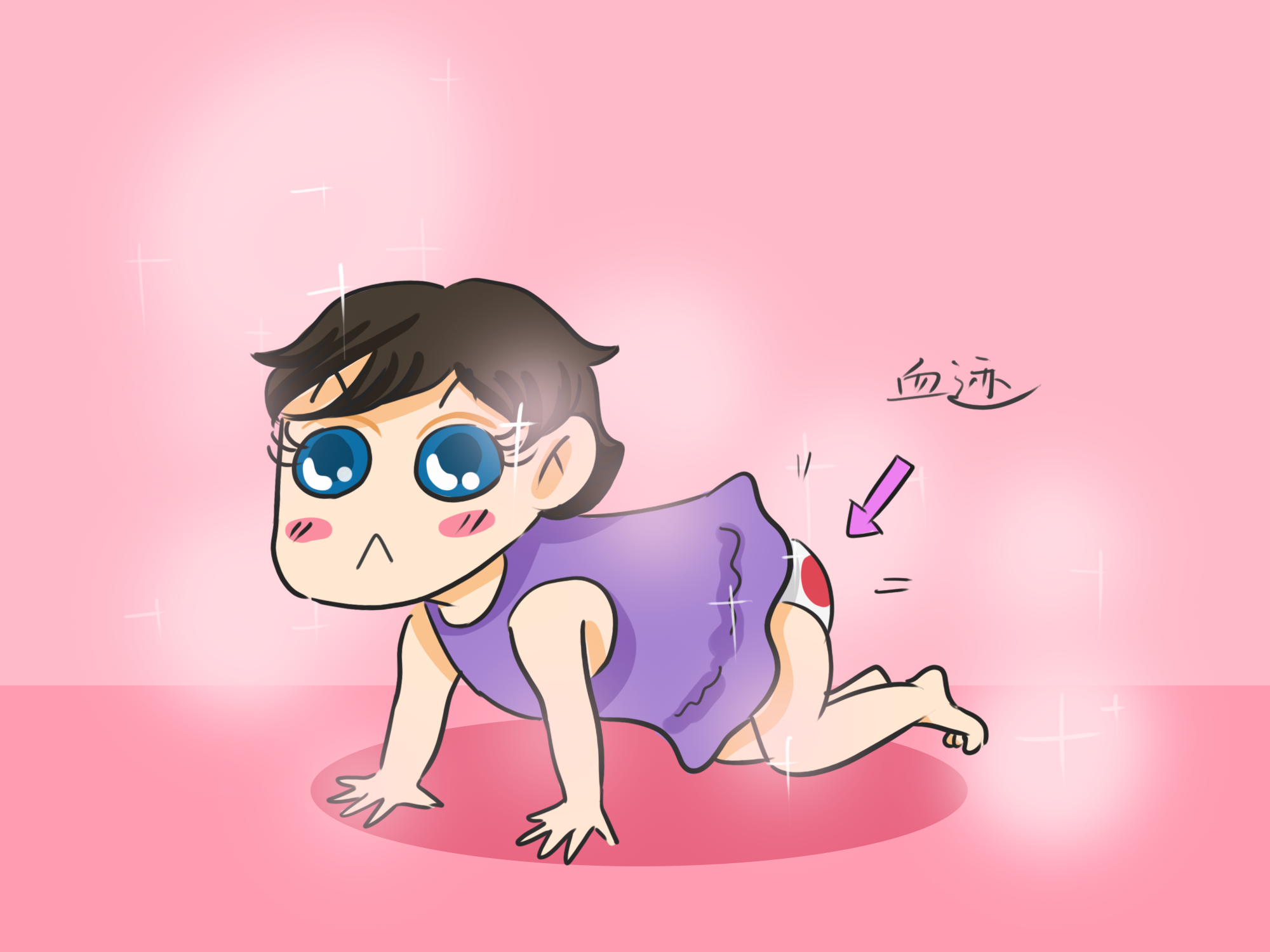 女宝宝出生几个月来月经,吓坏新手妈妈,这到底是什么原因造成的