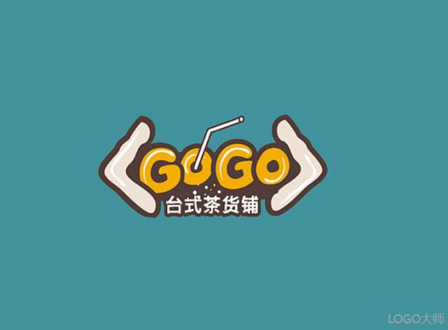 一组奶茶店logo设计欣赏