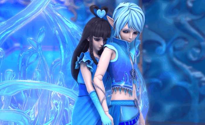 精灵梦叶罗丽冰公主的冰魔法水王子的水魔法她的魔法很恐怖