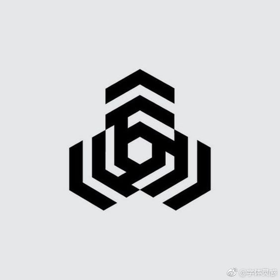 创意透视图形logo设计