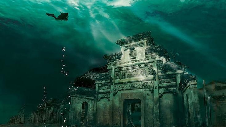江西"醉仙湖"水位下降,露出水下陵墓,千年古镇遗迹惊羡世界