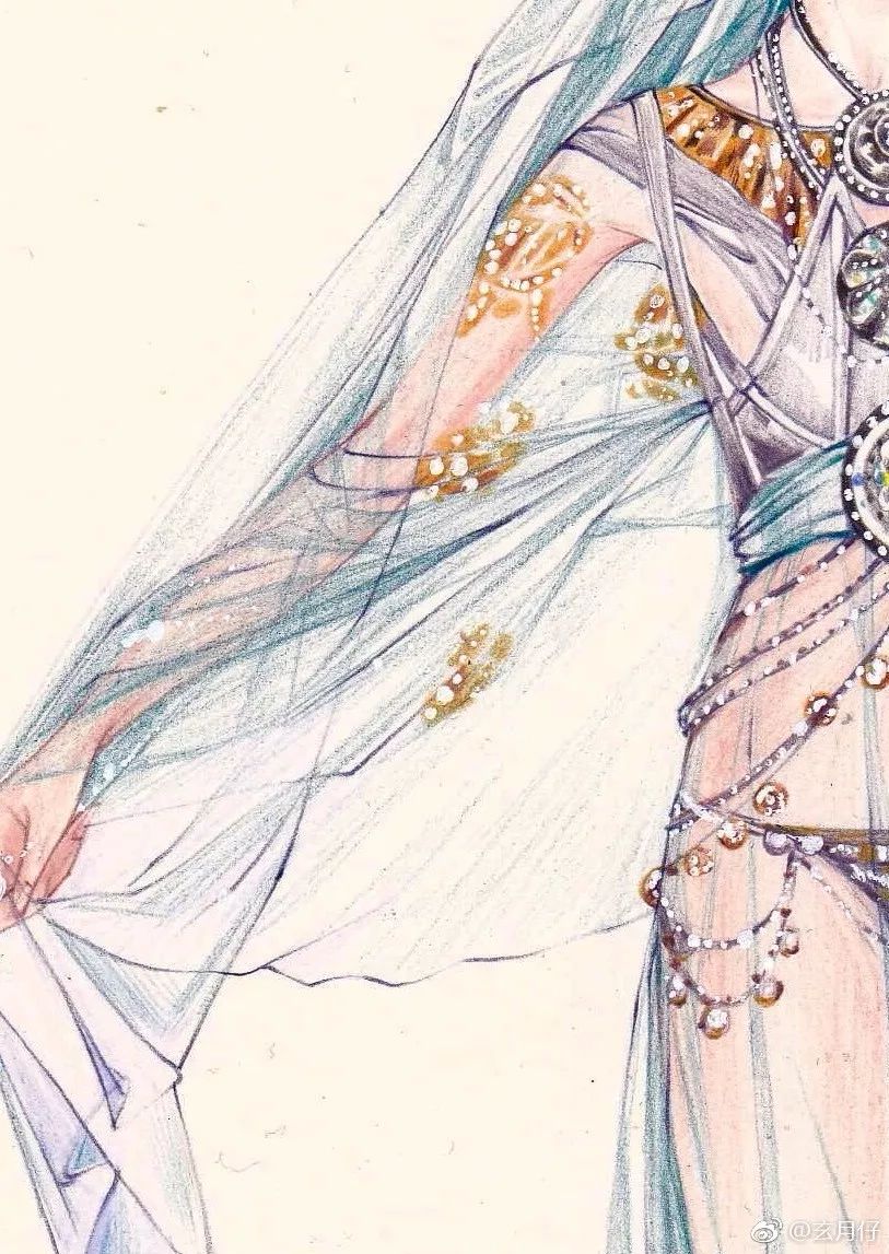 彩铅教程教你画一位异国风情的美女子