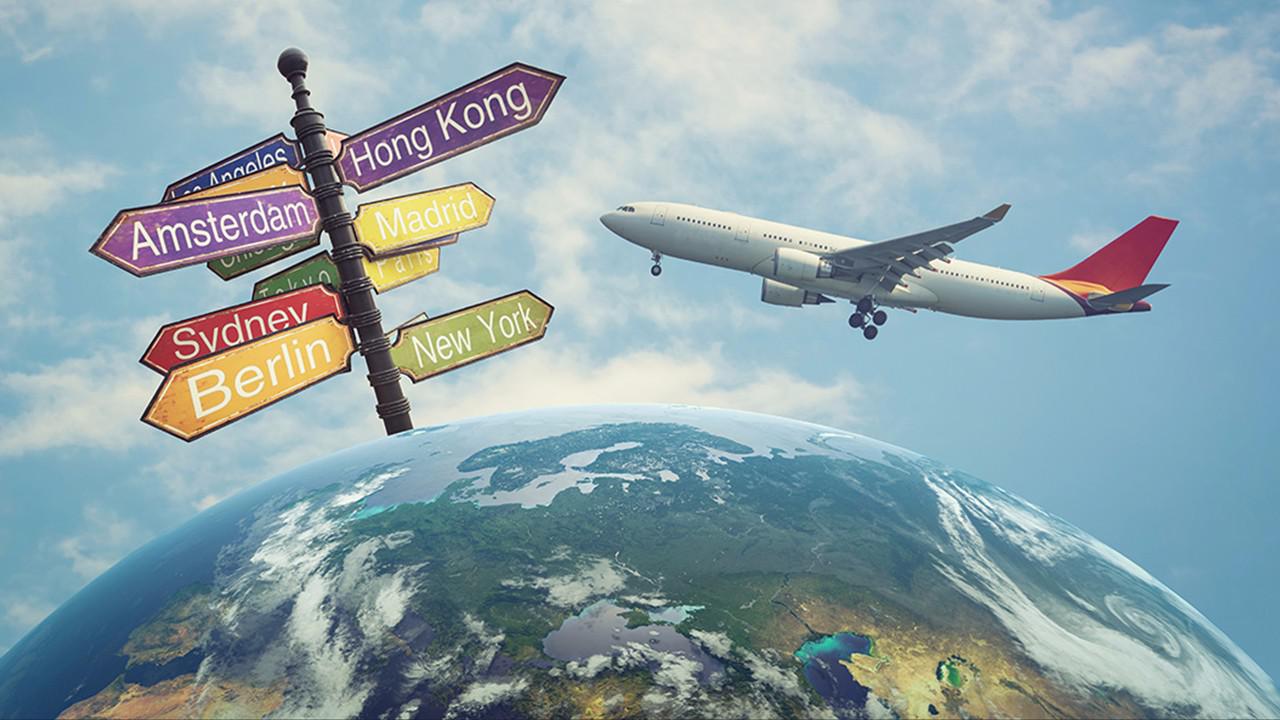 假如飞机在空中不动等地球自转能不能直接到达目的地了