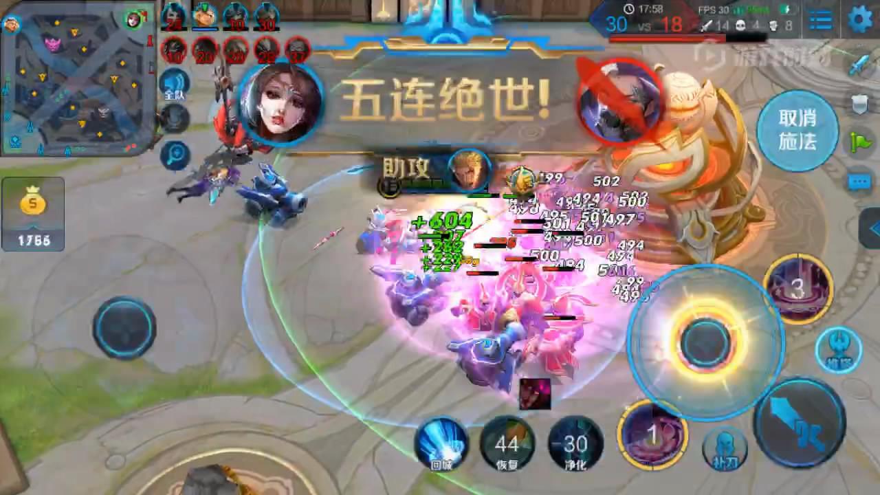 王者荣耀:貂蝉绝美身姿花间舞!逆天越塔二打五!轻松秀五杀!