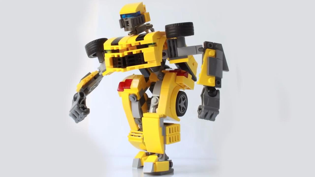 变形金刚大黄蜂,乐高积木拼装步骤(diy视频教程)