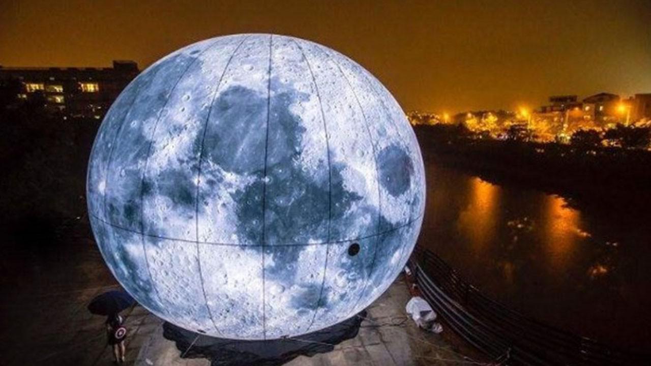 中国的人造月亮图片