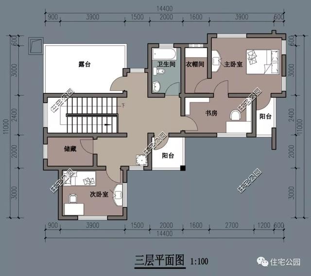 农村l型特色别墅14x10米6室3厅带小院30万建好美观实用
