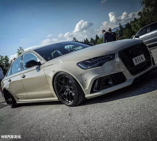 完美的三厢版"rs6",不知道奥迪官方看到这两辆改装版的三厢"rs6"之后
