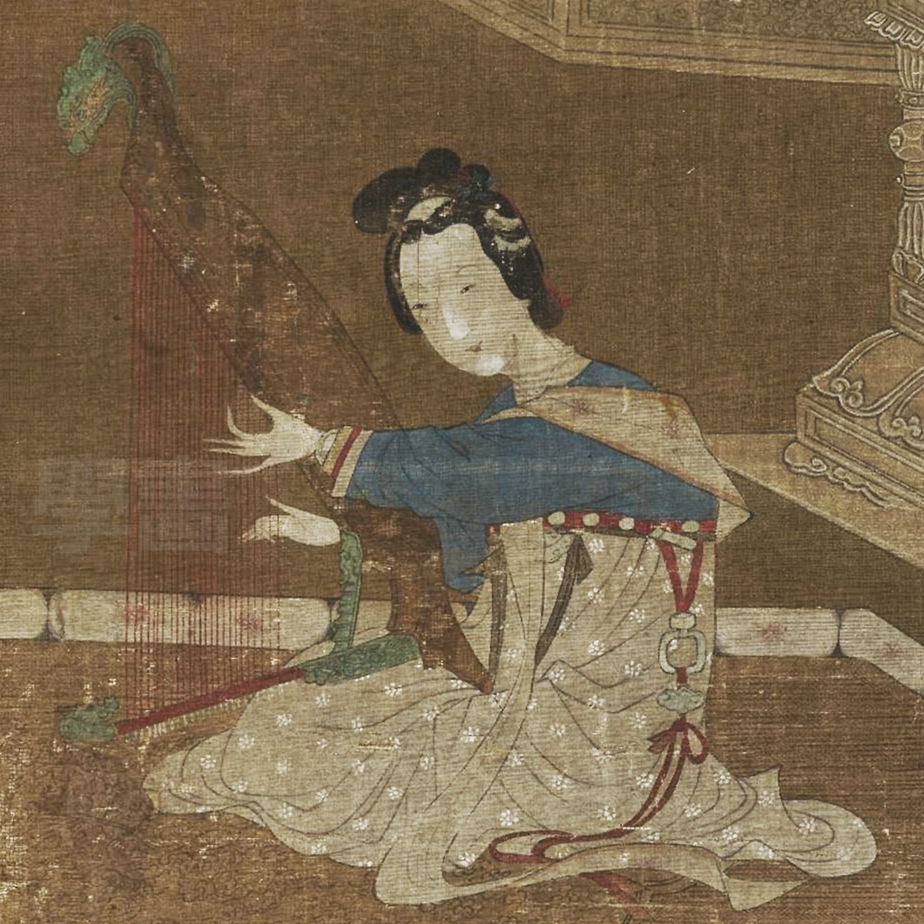 明仇珠女乐图高清大图