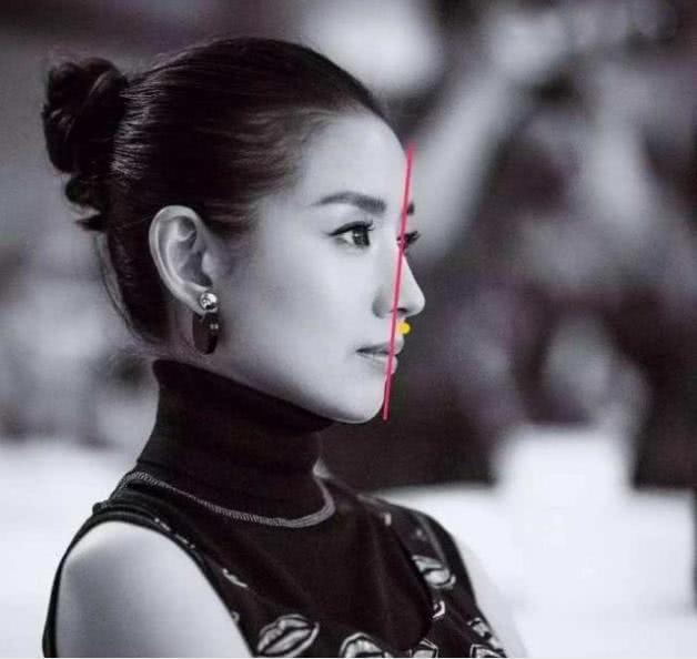 看看董洁的侧脸照,就知道她的鼻子有多美,鼻梁高,挺,直,鼻尖小巧,即使