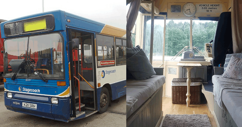 夫妻花1万元买的公交车, 用六年改造成百万元买不来的豪华房车