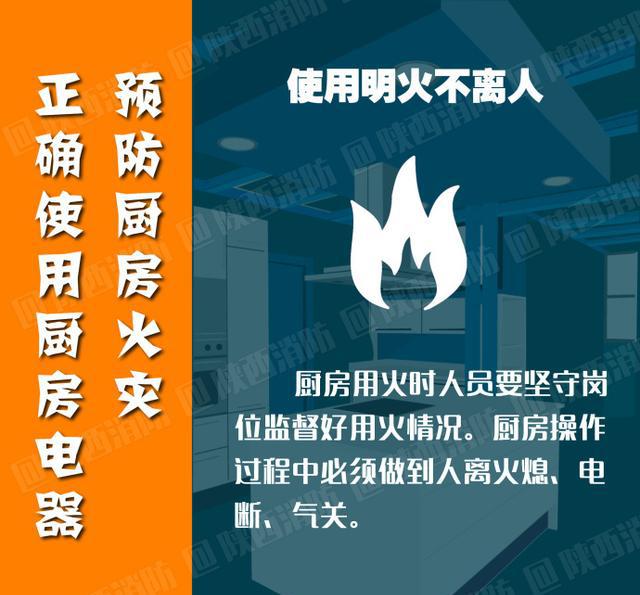 消防提示正确使用厨房电器预防厨房火灾